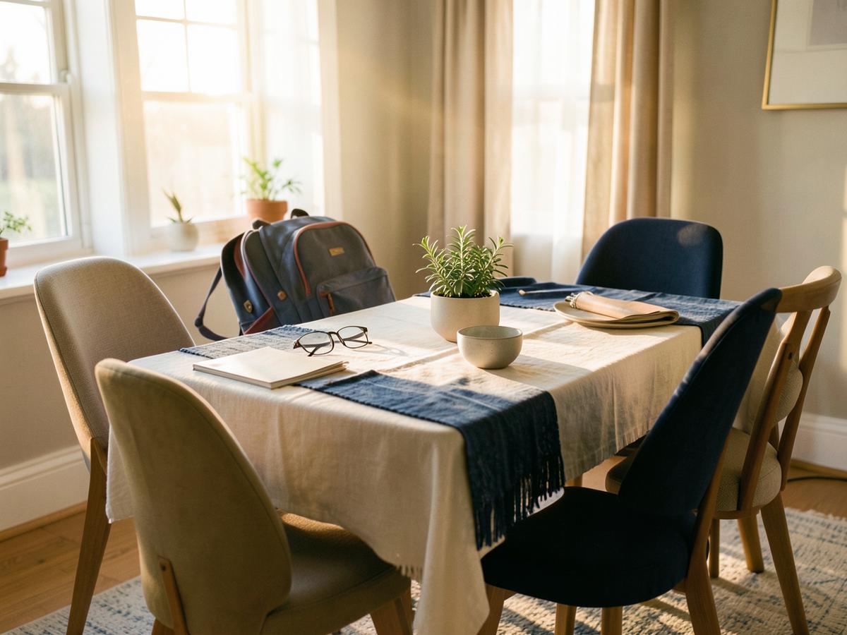 A welcoming family table arranged for shared daily priorities